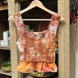 Rebellion Tie Dye Crochet Tank Top